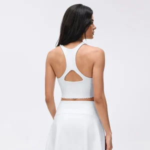 muzyoga-MZ089-breathable-cut-out-back-rear.webp Rear view showcasing the breathable cut-out back design.