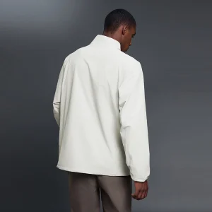Back view of MZ-MJ002 men's white training jacket.