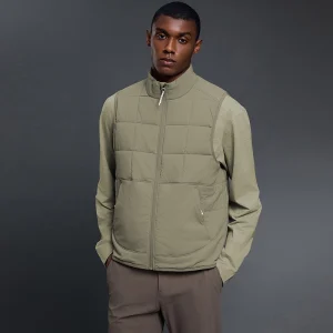 Front view of men's Pure Oak lightweight padded vest.