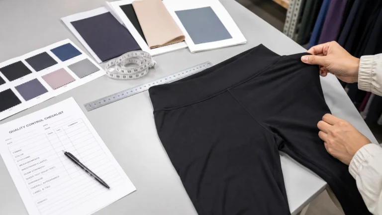 Squat proof leggings fabric and quality checklist for activewear brands